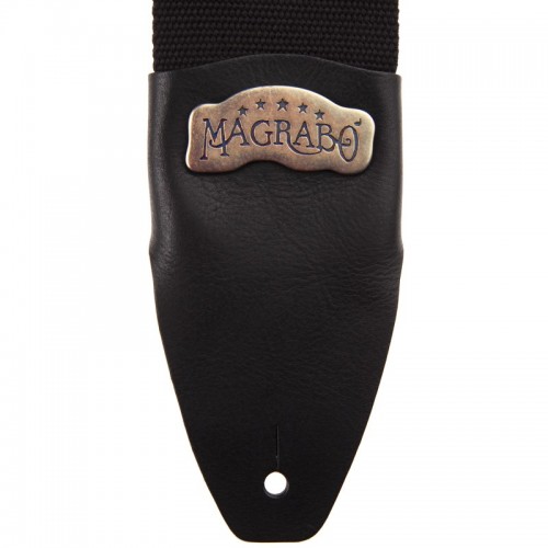 Magrabò Guitar Straps SC Cotton Nero Fibb Ottone Core Nero 8 cm