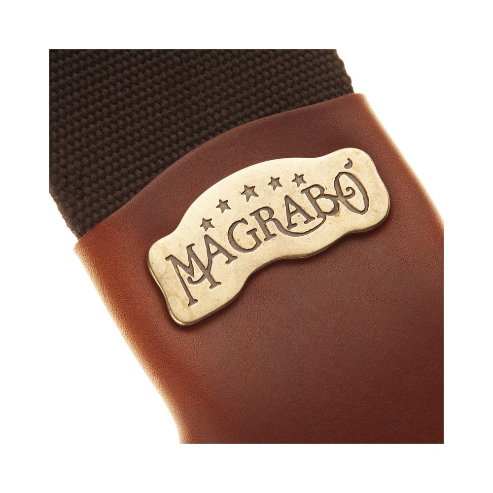  Magrabò Guitar Straps SC Cotton Nero 8 cm Term Core Marrone Fibb Ottone