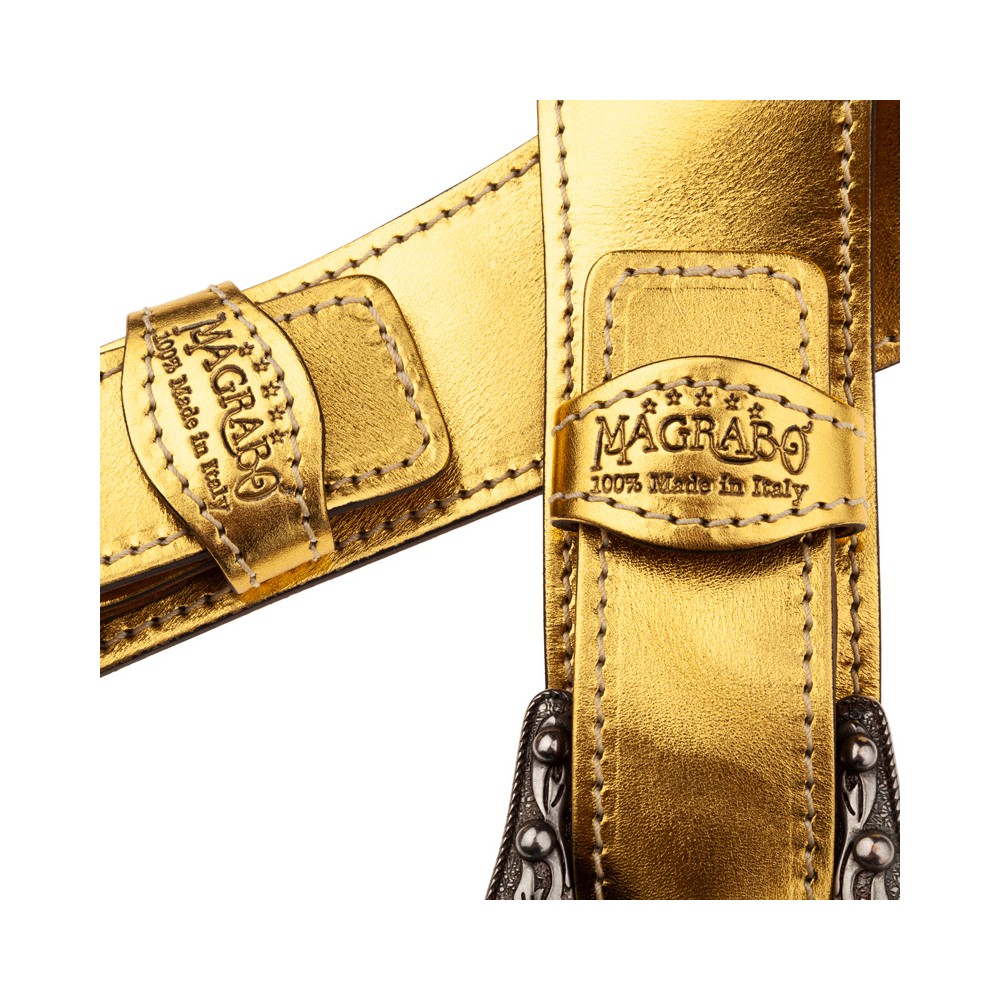 Twin Buckle TS Metallic Gold 7 cm fibbie Sun Argento